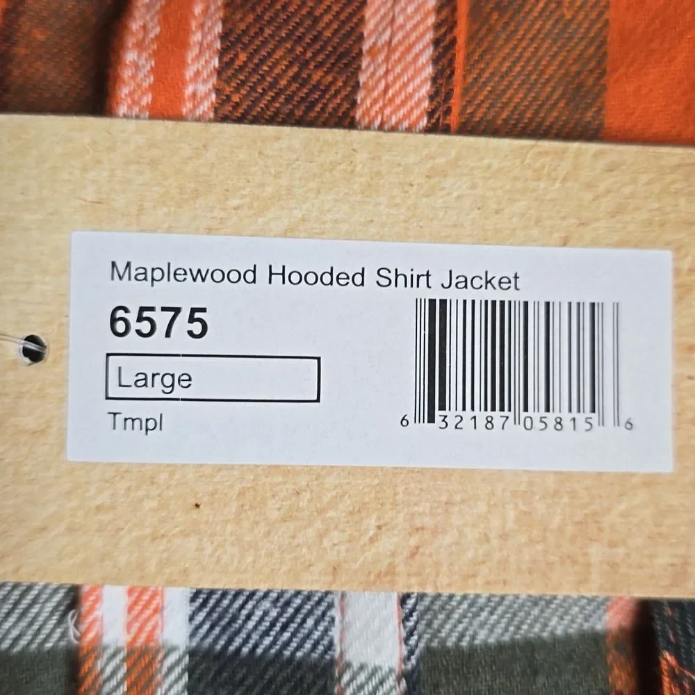 3191 NWT Legendary Whitetail Men's Maplewood Hooded Flannel Shirt Jacket Sz Lg